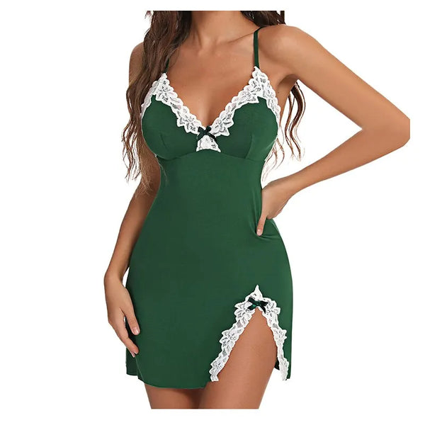 Lace Nightdress with Slit