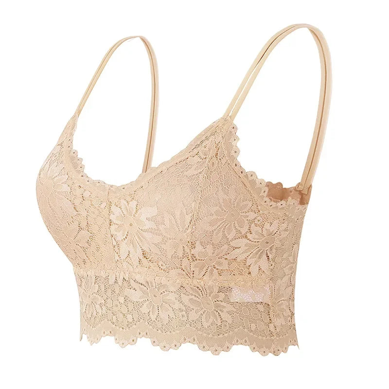 Lace Support Bra with Structured Design