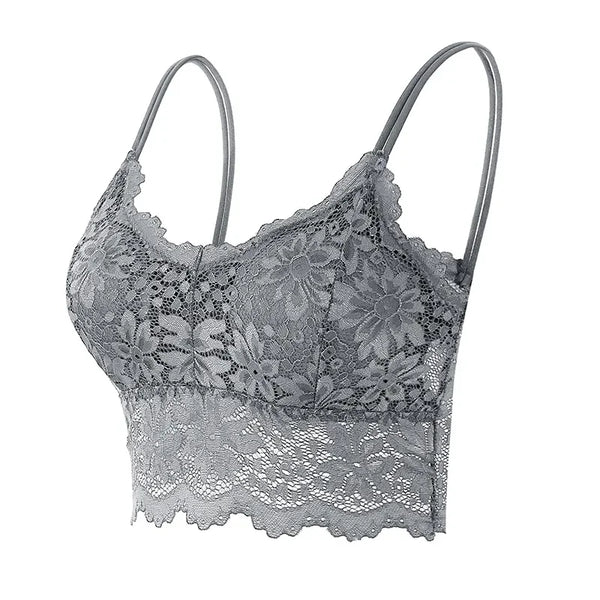 Lace Support Bra with Structured Design